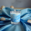 Handmade Blue Marble Candle - scents optional - Image 4
