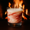 Handmade Deep Red Marble Candle - scents optional - Image 5