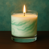Handmade Teal Marble Candle - scents optional - Image 3