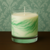 Handmade Teal Marble Candle - scents optional - Image 4