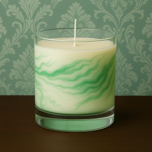 Handmade Green Marble Candle - scents optional