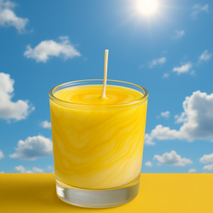 Handmade Yellow Marble Candle - scents optional