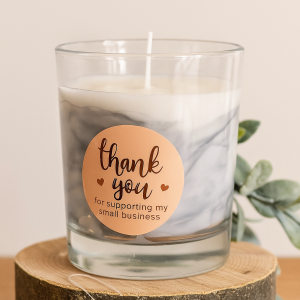 Handmade Black Marble Candle - scents optional